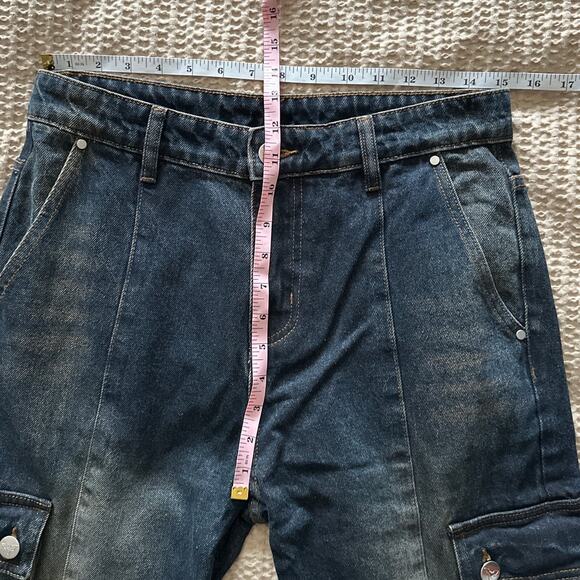 Ditch Baggy Straight Fit Zipper Cargo Jeans 30x30 - Picture 8 of 8